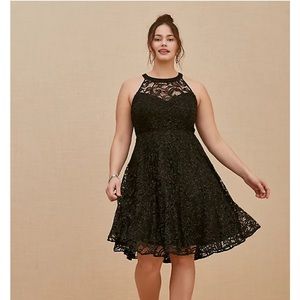 TORRID - Black Lace Shimmer Party Dress